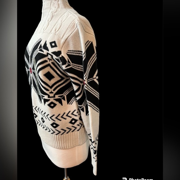 Weatherproof Vintage Ecru Snowflake Sweater in Size Large - Picture 6 of 8